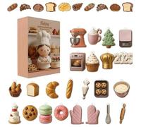 Love Baking Calendrier de l'Avent 2025 plié personnalisé, 24 jours de douces surprises, calendrier du compte à rebours de Noël 2025, cadeau de Noël unique pour les boulangers et les (1pc)