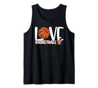 Love Basketball Cute Ball and Hoop Fun Sports Fans Players Débardeur
