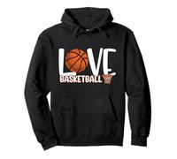 Love Basketball Cute Ball and Hoop Fun Sports Fans Players Sweat à Capuche