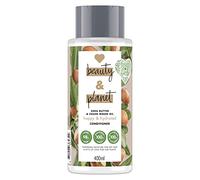 Love Beauty & Planet Après-Shampoing Femme Hydratation Radieuse, Beurre de Karité et Huile de Bois de Santal, Idéal pour cheveux secs, 97% d'ingrédients d'origine naturelle, Vegan (Flacon de 400ml)