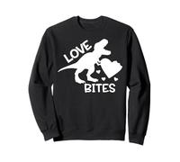 Love Bites Dinosaure Amusant T Rex Saint-Valentin Sweatshirt