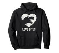 Love Bites Dinosaure T-Rex Amusant rétro Grunge paléontologie Sweat à Capuche