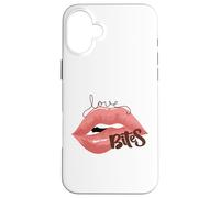 Love Bites Lips Halloween Bite Me Kiss Me Femme Valentine Coque pour iPhone 16 Plus