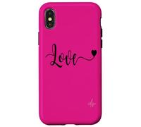 Love Black Text | Autentico marchio Italiano dolceSenso Coque pour iPhone X/XS
