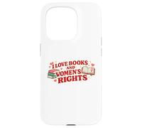 Love Books and Women's Rights Feminist Book Lover Design Coque pour iPhone 15 Pro