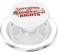 Love Books and Women's Rights Feminist Book Lover Design PopSockets PopGrip pour MagSafe