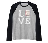 Love Books Book Stack Nerd Literary Readers Distressed Manche Raglan