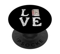 Love Books Book Stack Nerd Literary Readers Distressed PopSockets PopGrip Adhésif