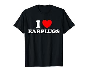 Love Bouchons d'oreille Blancs antibruit Silencieux T-Shirt