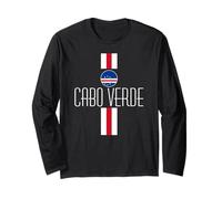 Love Cabo Verde avec drapeau du Cap-Vert Jour de l'indépendance Manche Longue
