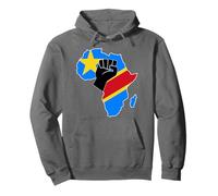 Love Carte Afrique drapeau République démocratique du Congo Sweat à Capuche