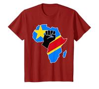 Love Carte Afrique drapeau République démocratique du Congo T-Shirt