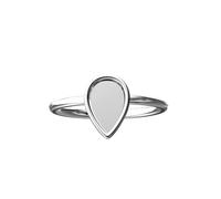 Love Catcher Bague en argent sterling en forme de larme vierge, 5, Argent sterling, Pas de pierre précieuse