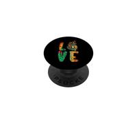 Love Cavalier Dog Sunflower Tie Dye Funny Puppy Lover PopSockets PopGrip Adhésif