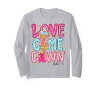 Love Come Down Baby Jesus Arbre de Noël Ange Rose Manche Longue