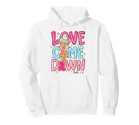 Love Come Down Baby Jesus Arbre de Noël Ange Rose Sweat à Capuche