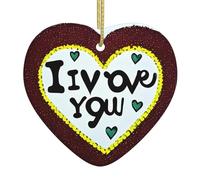 Love Confessions Cœur en céramique exquise Décoration de Noël 7,4 cm Idéal pour les rebords de fenêtre et les cheminées.