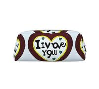 Love Confessions Trousse légère et portable en cuir avec fermeture éclair 20,5 x 5,5 x 8 cm pour bureau, voyage, maquillage, Argenté., Taille unique, Pochette à monnaie