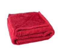 Love Covers Couverture imperméable en flanelle pour couples - Couverture polaire corail - Couverture de sieste au bureau - Couverture de climatisation - Drap de lit d'hiver en velours - Rouge, taille