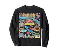 Love Curaçao Cultural Heritage Travel Collage, îles Icônes Sweatshirt