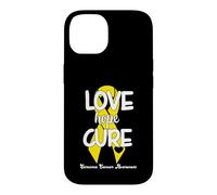 Love Cure Hope Yellow Ribbon Sarcoma Cancer Awareness Coque pour iPhone 14