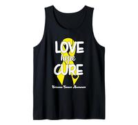 Love Cure Hope Yellow Ribbon Sarcoma Cancer Awareness Débardeur