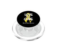 Love Cure Hope Yellow Ribbon Sarcoma Cancer Awareness PopSockets PopGrip pour MagSafe