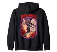Love & Death Crâne Serpent Roses Dark Romantique Gothique Art Sweat à Capuche