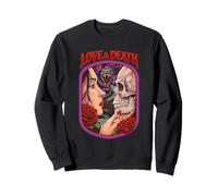 Love & Death Crâne Serpent Roses Dark Romantique Gothique Art Sweatshirt