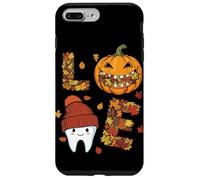 Love Dental Life Cute Tooth in Hat with Pumpkin and Fall Coque pour iPhone 7 Plus/8 Plus