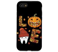 Love Dental Life Cute Tooth in Hat with Pumpkin and Fall Coque pour iPhone SE (2020) / 7/8