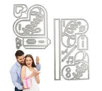 Love Die Cuts pour la fabrication de cartes, découpage en métal 3D pour la découpe et la gravure | Cadre en forme de cœur de Saint-Valentin Décoration de moule de pochoir d'album photo pour gravure