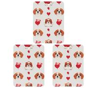 Love Dog Lot de 3 désodorisants carrés à suspendre pour voiture, maison, bureau, style gris