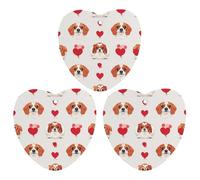 Love Dog Lot de 3 désodorisants de voiture à suspendre en forme d'amour pour voiture, maison, bureau, style blanc