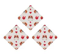 Love Dog Lot de 3 désodorisants de voiture à suspendre en forme de losange pour voiture, maison, bureau Noir