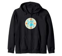 Love Dogs Cute Blue and Orange Beach Combo Paw Print Design Sweat à Capuche