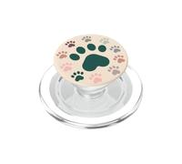 Love Dogs Cute Neutral Colors Combo Paw Print Design PopSockets PopGrip pour MagSafe