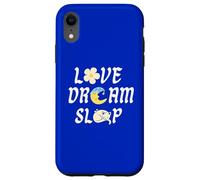 Love Dream Sleep Chat Lune Fleur Sweet Cute Lazy Novelty Coque pour iPhone XR