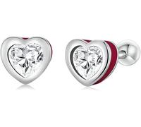 Love Earrings for Women Heart-Shaped Stud Earrings Two Colors Jewelry Wedding Gift