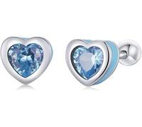 Love Earrings for Women Heart-Shaped Stud Earrings Two Colors Jewelry Wedding Gift