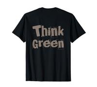 Love Earth Think Green Backprinted - Eco Warrior Statement T-Shirt