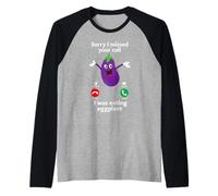 Love Eggplant | Funny Gay Pride Humor - Eggplant Lovers Manche Raglan