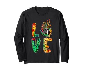 Love English Pointer Dog Sunflower Tie Dye Funny Puppy Lover Manche Longue