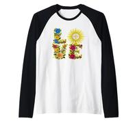Love Eucharistie Catholiques Sacré Sainte Communion Floral Manche Raglan