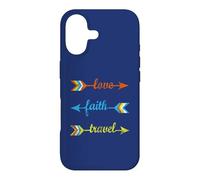 Love Faith Travel - Voyage inspirant des flèches colorées Coque pour iPhone 17