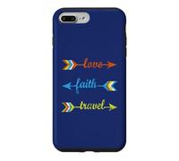 Love Faith Travel - Voyage inspirant des flèches colorées Coque pour iPhone 7 Plus/8 Plus