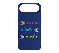 Love Faith Travel - Voyage inspirant des flèches colorées Coque pour iPhone Air