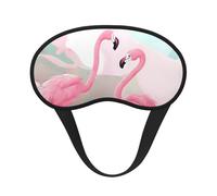 Love Flamingo C'est un masque pour les yeux à bord noir. Le masque doux pour les yeux peut améliorer la qualité du sommeil et est adapté pour l'intérieur, l'extérieur et les voyages.