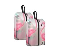 Love Flamingo Sac à chaussures de voyage résistant à l'eau avec poignée pour valise, chaussures de sport, chaussures de sport, 2 pièces., One Size, Classique
