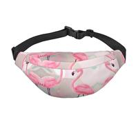 Love Flamingo Sac banane de voyage tendance, adapté pour le sport, la course, le cyclisme, les voyages, la pêche, grand sac banane pour garçons